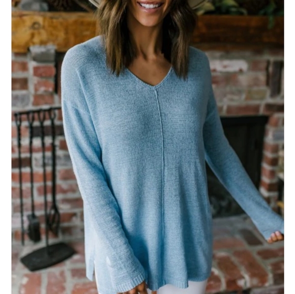 Lightweight Pastel Blue Sweater - Picture 3 of 5